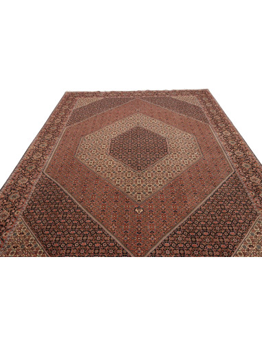 Tappeto Bidjar con seta Persia azzurro 256x355