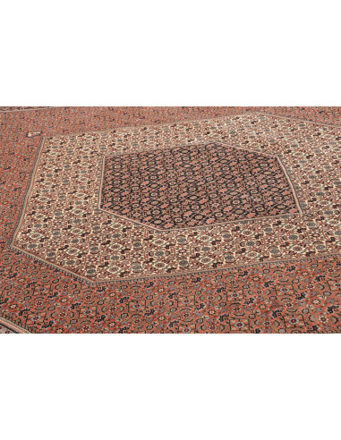 Rug Bidjar with silk Persia sky blue 256x355