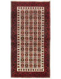 Baluch 97x187 Cm Baluch, Persia, Hand-carded Wool warp: