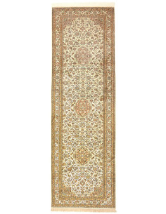 Rug Kashmir India yellow green 78x272