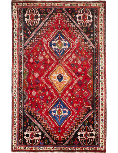 162x218 Cm Vintage Geometric Rug; Caucasian; Wool warp: