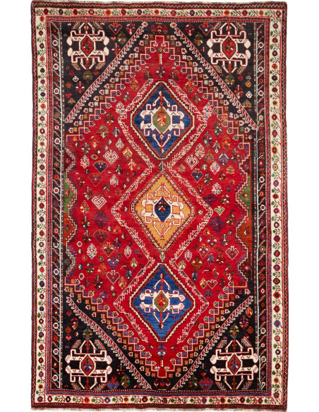 162x218 Cm Vintage Geometric Rug; Caucasian; Wool warp: