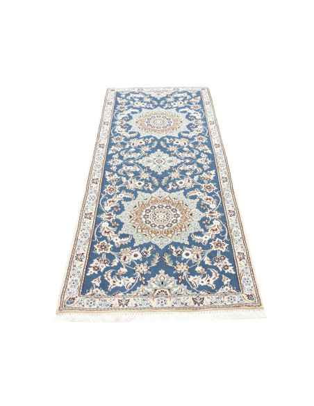 Nain 9la Persia Floreale Blu Crema 78x203 Cm