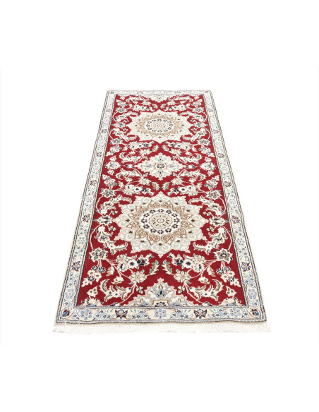 Nain 9la 80x200 Cm Nain 9la, Persia, Lana Cardata A Mano E