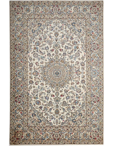 Tappeto Kashan Persia beige bianco 193x298