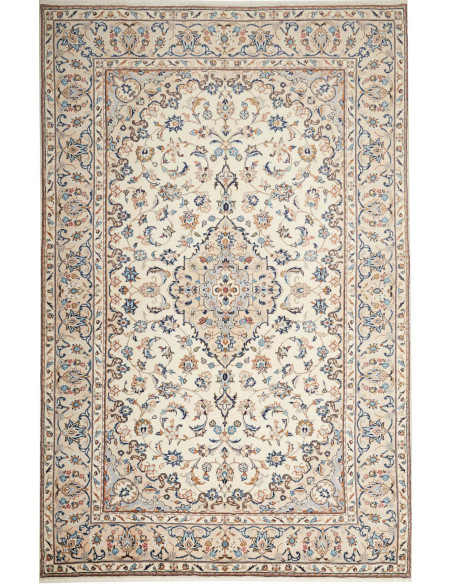 Rug Kashan Persia beige white 192x300