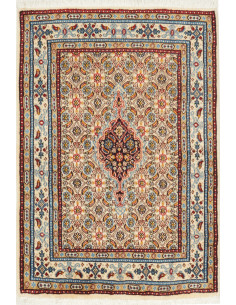 Moud 60x87 Cm Moud Persia Lana Cardata A Mano Cotone