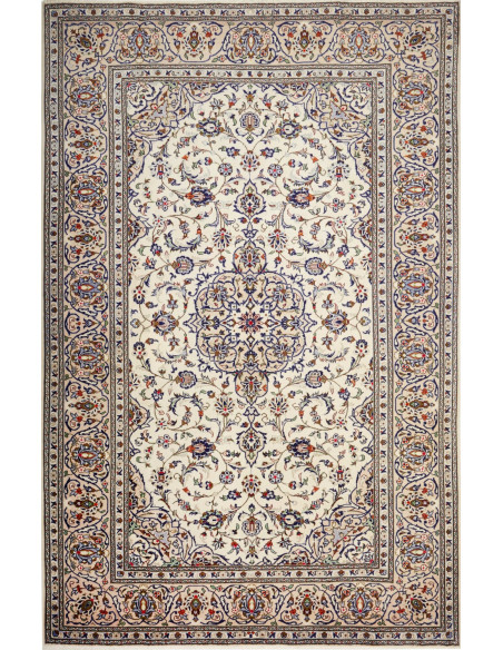 Tappeto Kashan Persia beige bianco 203x315