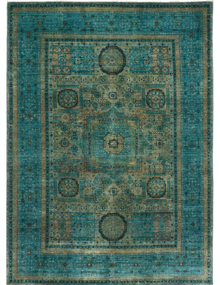 Rug Mamlouk Pakistan 150x202 Turquoise Olive Gr