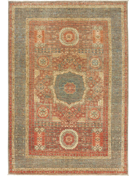 Rug Mamlouk Pakistan 127x189 Terracotta Red Blu