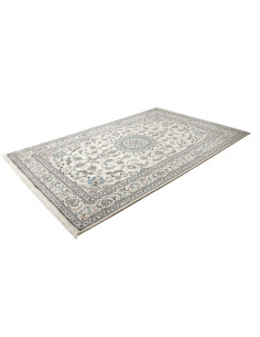 Tappeto Nain Kashmar Persia bianco grigio 198x304 2