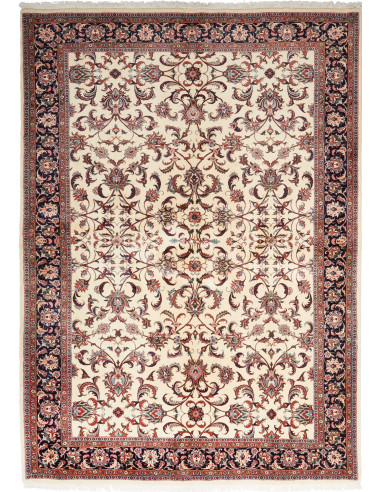 Rug Bidjar with silk Persia beige brown 170x241