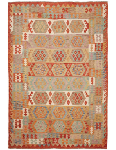 Kilim 199x294 Cm Kilim, Afghanistan, Hand-carded Wool warp: