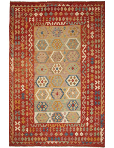 Kilim 197x304 Cm Kilim, Afghanistan, Lana Cardata A Mano