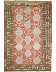 Kilim 198x302 Cm Kilim, Afghanistan, Lana Cardata A Mano