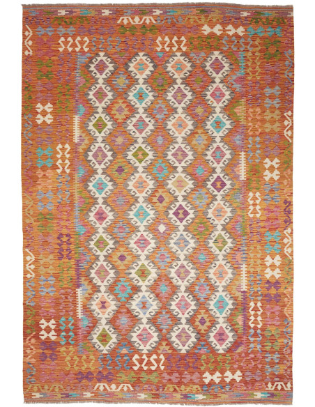 Kilim 201x298 Cm Kilim Afghanistan Lana Cardata A Mano