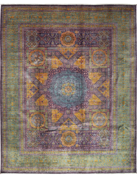 Mamlouk 243x303 Cm Mamlouk, Pakistan, Lana Cardata A Mano