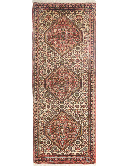 Bidjar 63x158 Cm Bidjar Persia Hand-carded Wool Cotton