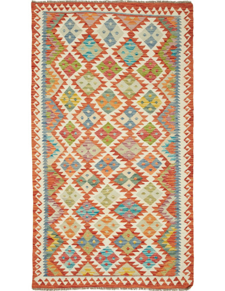 Kilim 110x202 Cm Kilim, Afghanistan, Lana Cardata A Mano