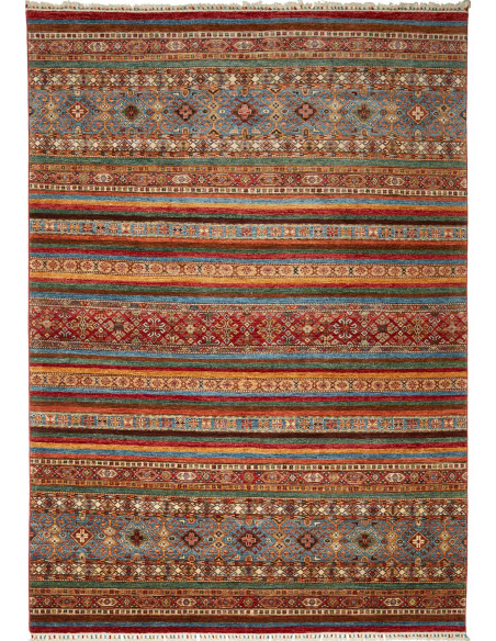 Tappeto Samarkand Pakistan 210x297 Blu Petrolio