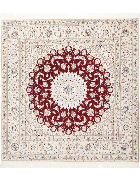Nain 6la 157x157 Cm Nain 6la Persia Hand-carded Wool And