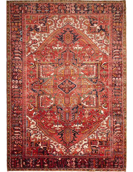 Rug Gorawan Persia 246x355 Deep Red Navy Blue