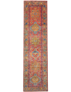 Rug Tribal Pakistan 79x298 Rust Red Golden Yell