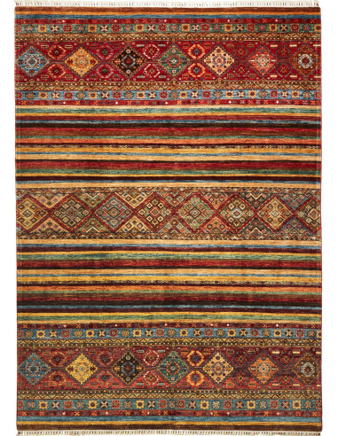 Tappeto Samarkand Pakistan 211x289 Rosso Blu