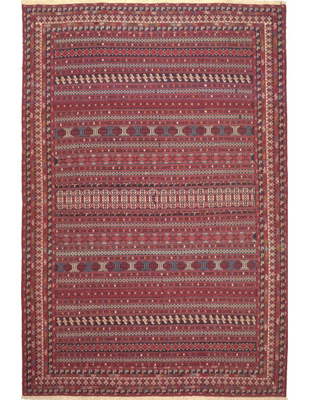 Tappeto Souzani Kilim Persia 196x293 Rosso Bord