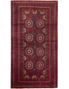 Baluch 107x202 Cm Baluch, Persia, Hand-carded Wool (warp:
