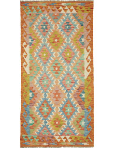 Kilim 102x201 Cm Kilim, Afghanistan, Lana Cardata A Mano