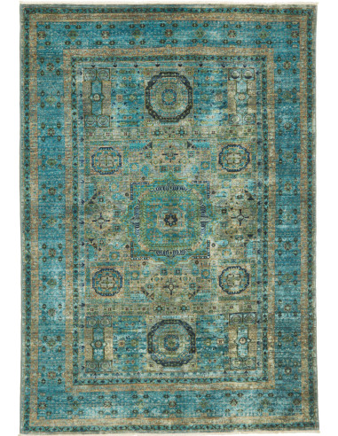 Tappeto Mamlouk Pakistan 125x181 Blu Petrolio T