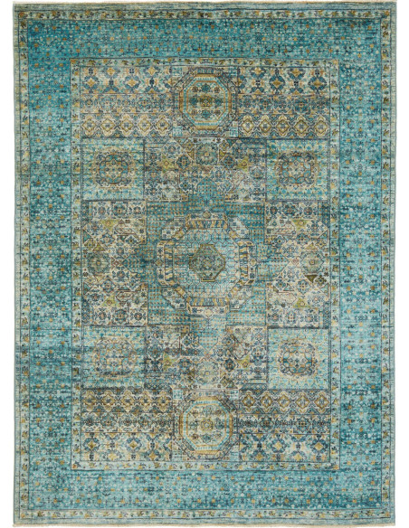 Rug Mamlouk Pakistan 147x204 Turquoise Gold
