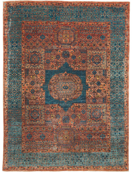 Tappeto Mamlouk Pakistan 175x237 Blu Petrolio T