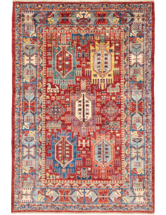 Tappeto Tribal Pakistan 120x180 Rosso Bordeaux