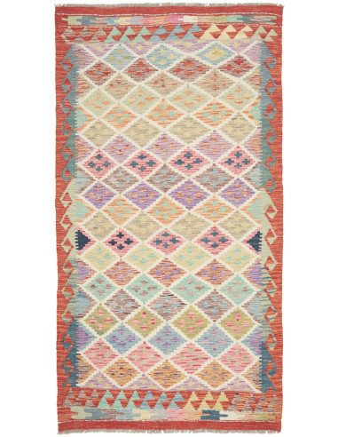 Kilim 101x190 Cm Kilim Afghanistan Hand-carded Wool (warp: