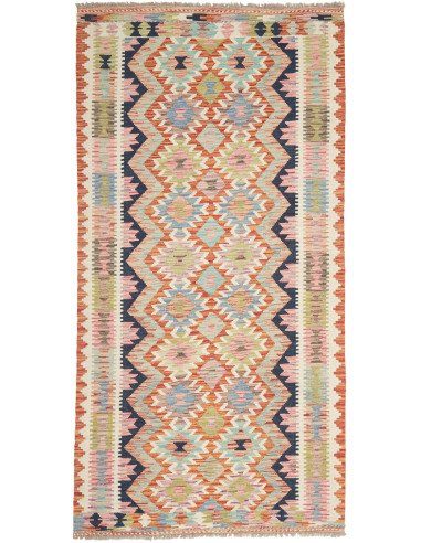 Kilim 101x198 Cm Kilim, Afghanistan, Hand-carded Wool,