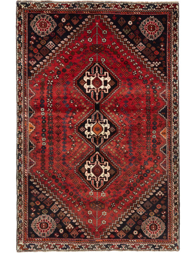 Shiraz 172x267 Cm Shiraz, Persia, Lana Cardata A Mano,