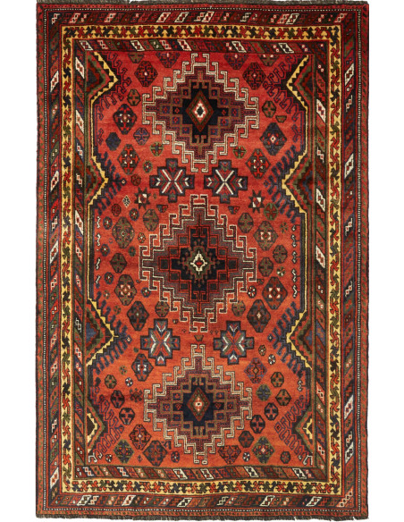 Shiraz 160x250 Cm Shiraz, Persia, Lana Cardata A Mano