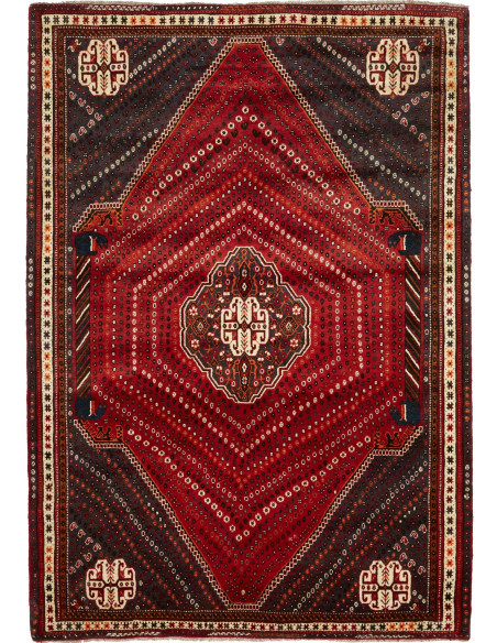 Shiraz 180x260 Cm Shiraz, Persia, Lana Cardata A Mano