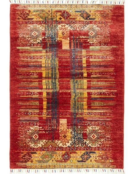 Siva 94x150 Cm Siva, Pakistan, Lana Cardata A Mano Con