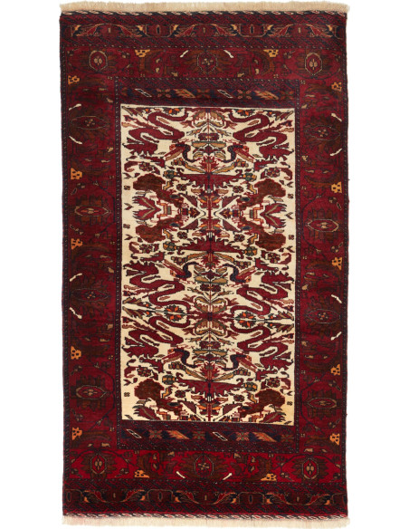Baluch 98x182 Cm Baluch, Persia, Hand-carded Wool (warp: