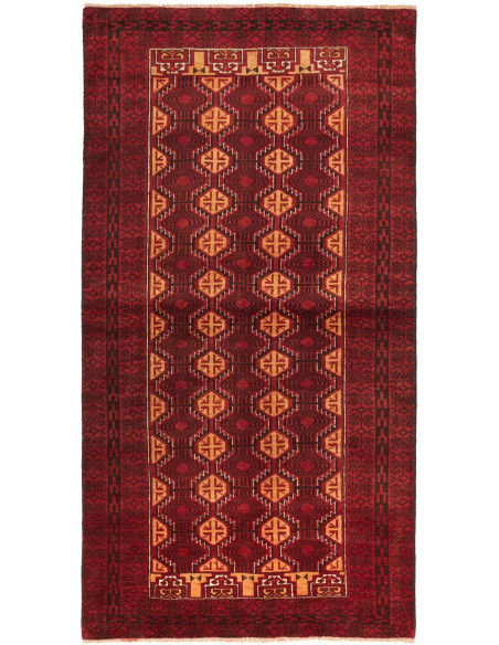 Baluch 103x201 Cm Baluch Persia Hand-carded Wool Cotton