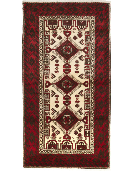 Baluch 103x197 Cm Baluch Persia Hand-carded Wool Cotton