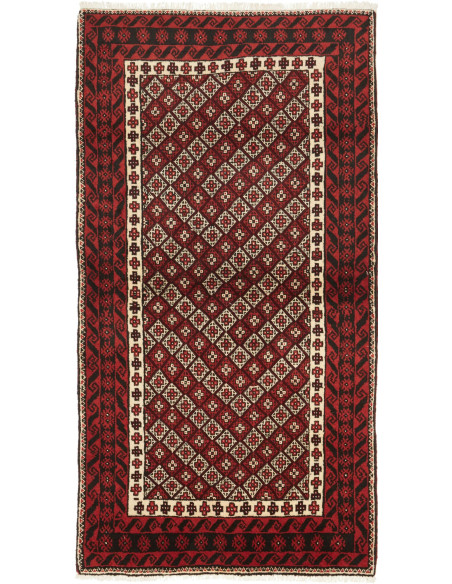 Baluch 98x188 Cm Baluch, Persia, Hand-carded Wool, Cotton,