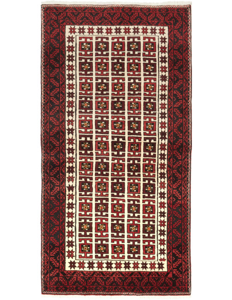 Baluch 97x187 Cm Baluch, Persia, Hand-carded Wool (warp: