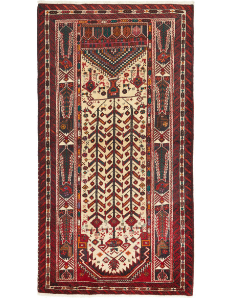 Baluch 108x205 Cm Baluch, Persia, Lana Cardata A Mano