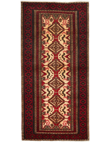 Baluch 100x208 Cm Baluch Persia Lana Cardata A Mano