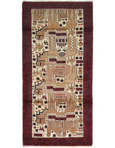 Baluch 92x200 Cm Baluch, Persia, Lana Cardata A Mano,