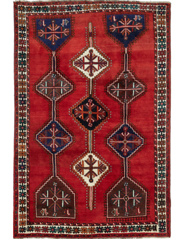Shiraz 165x252 Cm Shiraz, Persia, Lana Cardata A Mano